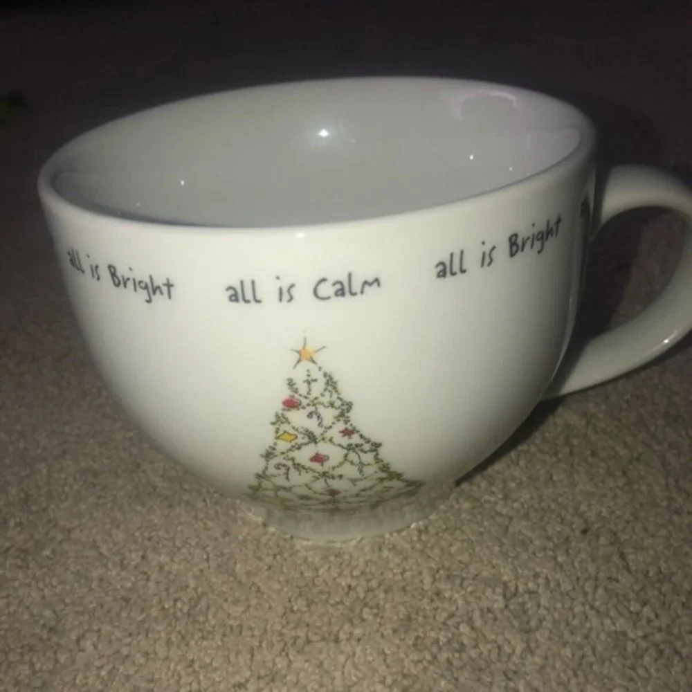 Pottery Barn Holiday Cheer Christmas Tree Coffee Mug‎
